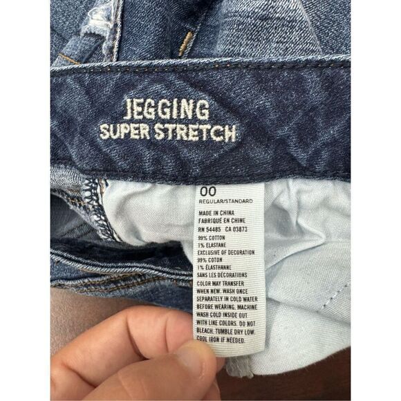 American Eagle Super Stretch Distressed Denim Jeggings Size 00 - Picture 6 of 10